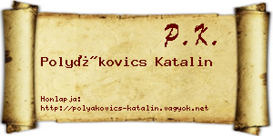 Polyákovics Katalin névjegykártya