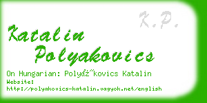 katalin polyakovics business card